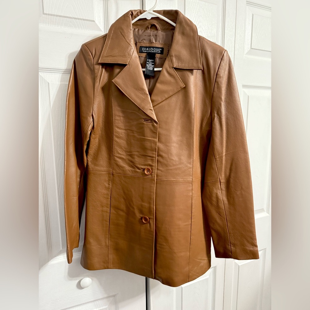Dialogue Women's Tan Leather Jacket